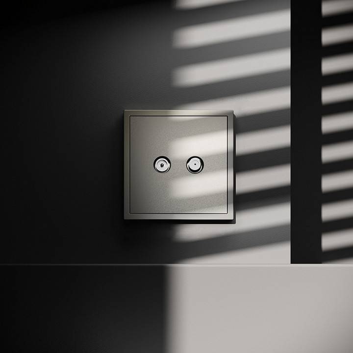 ТВ-розетка и SAT-розетка оконечная без рамки Voltum S70 VLS060404