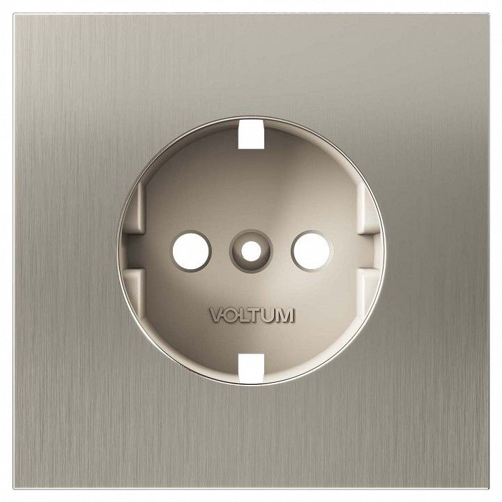 Накладка для розетки с заземлением Voltum S70 METAL VLSM000611