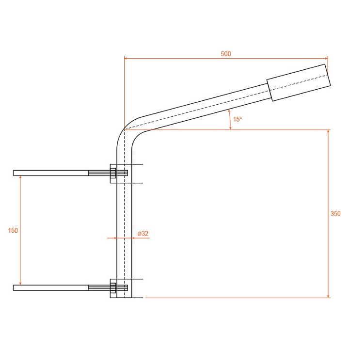Крепление для фонарного столба Wolta  К1П-035-05-2-012х06-Б