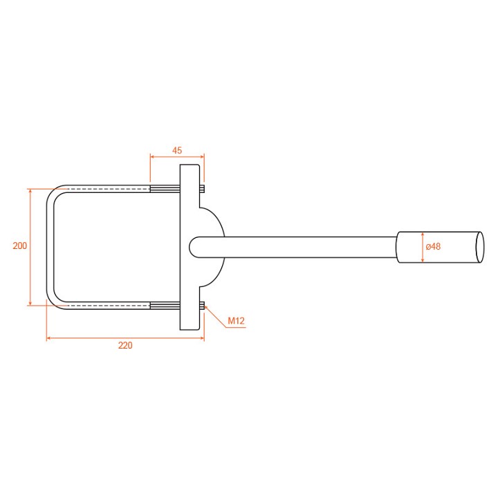 Крепление для фонарного столба Wolta  К1П-035-05-2-012х06-С