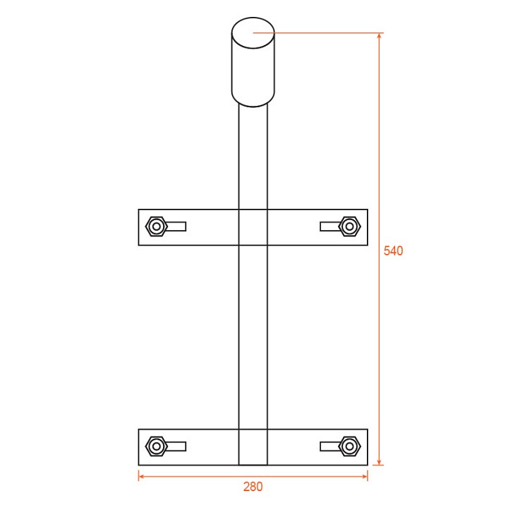 Крепление для фонарного столба Wolta  К1П-035-05-2-012х06-С