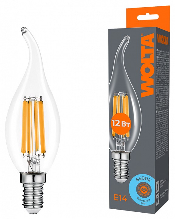 Лампа светодиодная Wolta  WF-CT35-12W6KE14