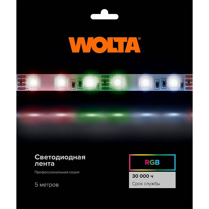 Лента светодиодная Wolta  WLS5050-14,4W/RGB/24H60-01