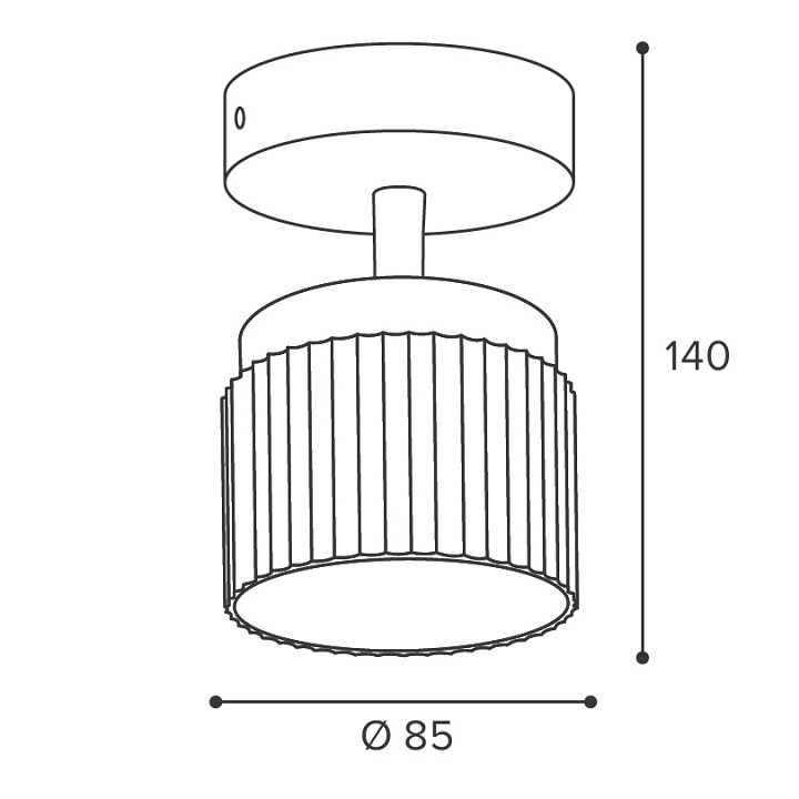 Накладной светильник Wolta MUSE WSL-GX53/19BG-2