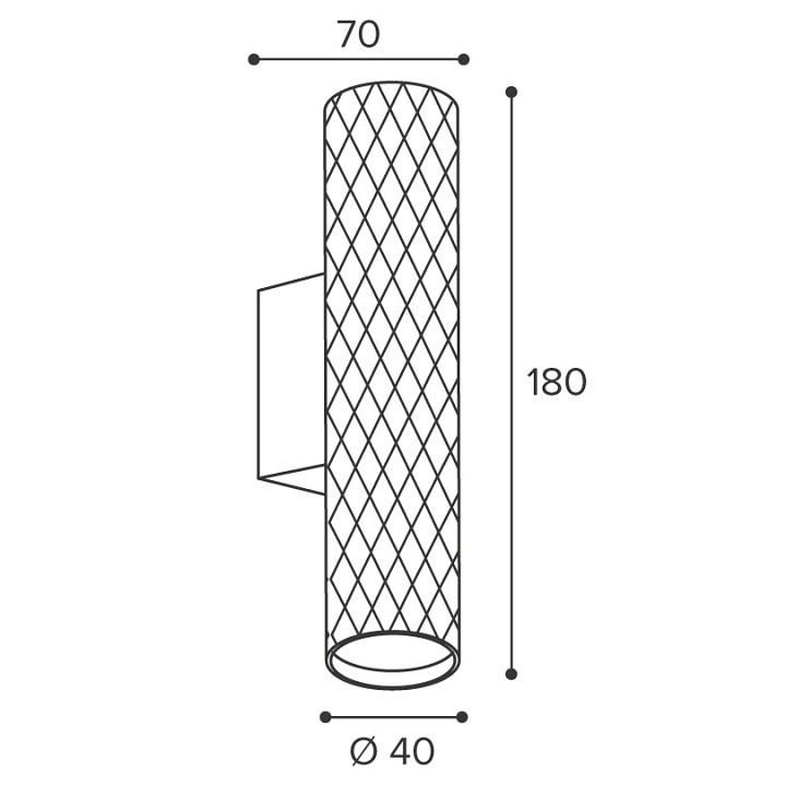 Накладной светильник Wolta Piccole WSL-MR11/W17BG