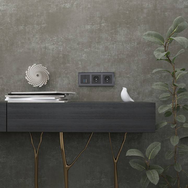 Рамка на 3 поста Werkel Diamant (черный) W0031208