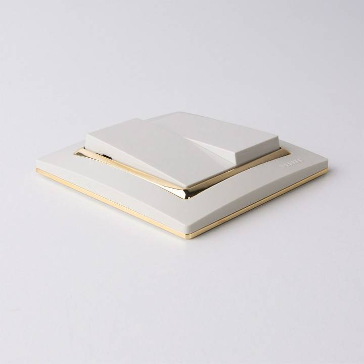 Выключатель двухклавишный без рамки Werkel Слоновая кость W1120003