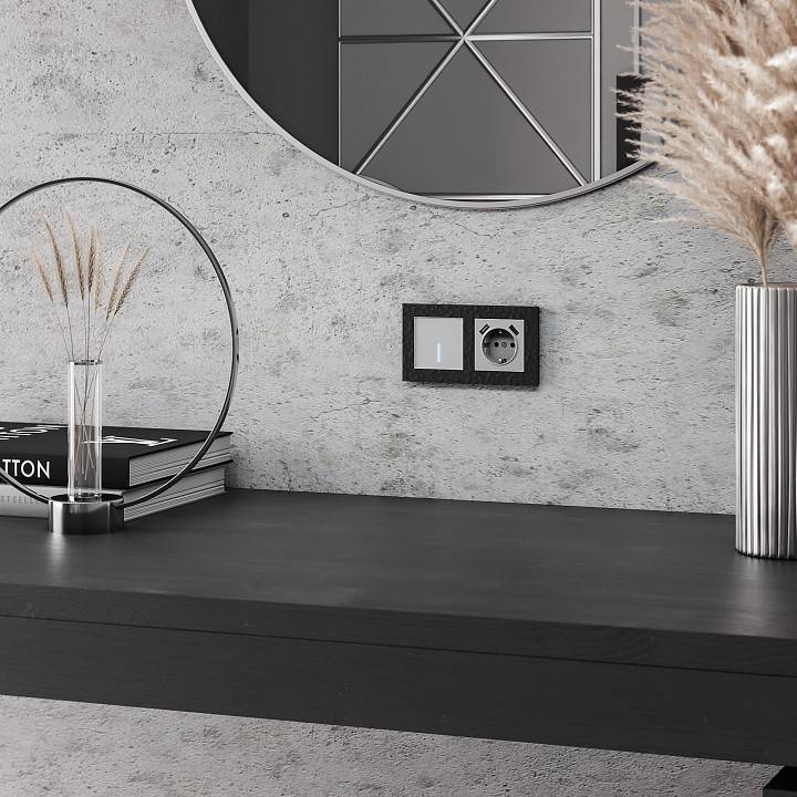 Розетка с заземлением шторками и 2xUSB без рамки Werkel серебряный W1171506