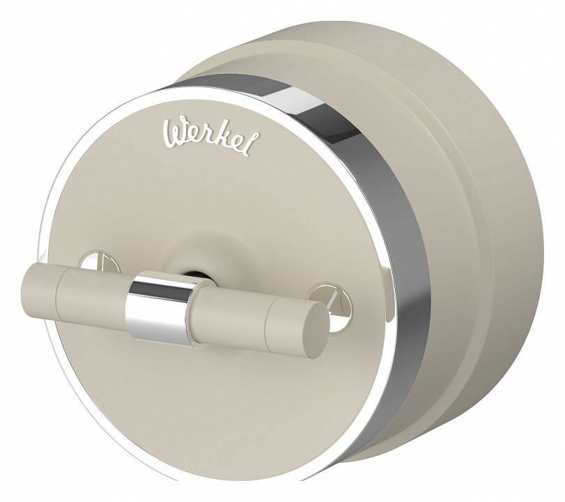 Выключатель двухклавишный с корпусом Werkel Vintage слоновая кость, хром W5822055