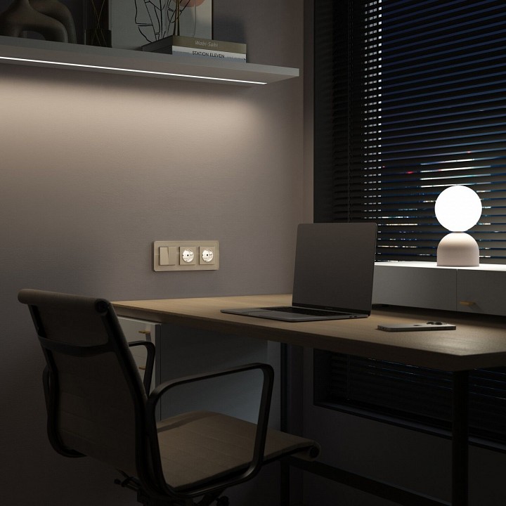 Розетка с заземлением с подсветкой, без рамки Werkel DBQ29 W1171462