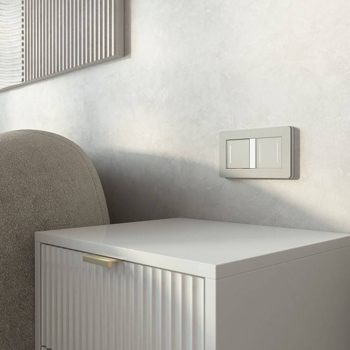 Выключатель одноклавишный с подсветкой без рамки Werkel дымчатый W4513641