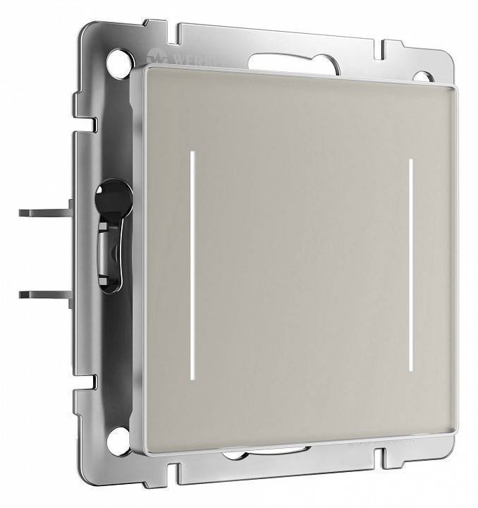 Выключатель двухклавишный с подсветкой без рамки Werkel дымчатый W4523641