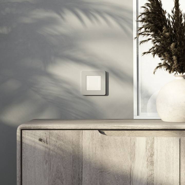 Выключатель двухклавишный с подсветкой без рамки Werkel дымчатый W4523641