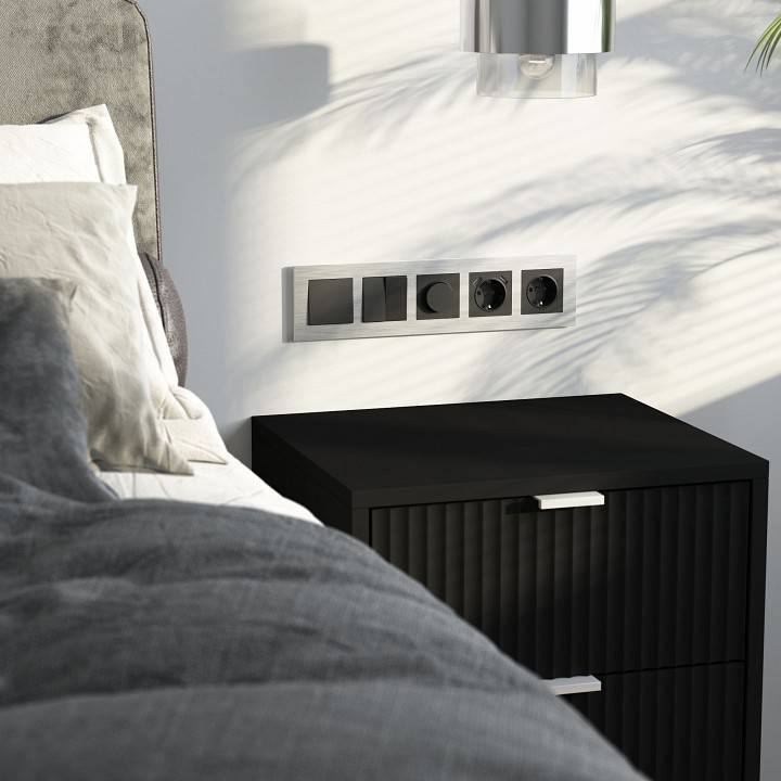 Рамка на 5 постов Werkel AluMax алюминий W0053506