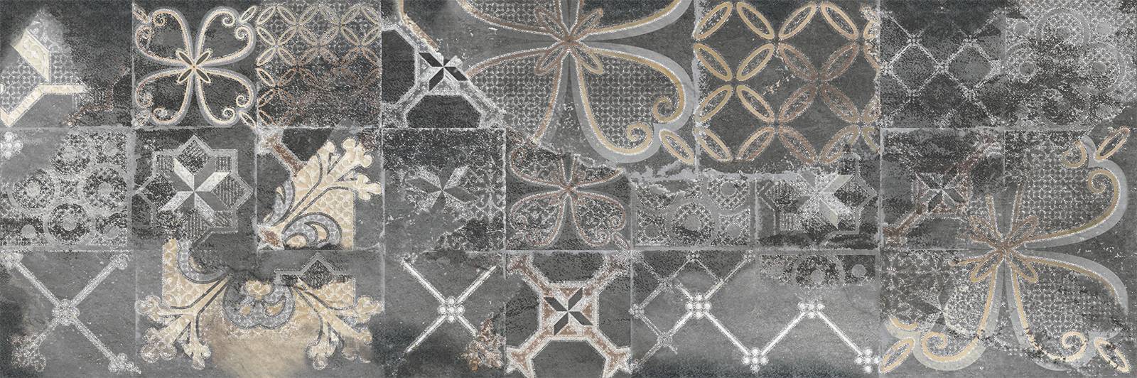 Плитка настенная Delacora Kreo Dark 24.6х74 см WT15KRE07R