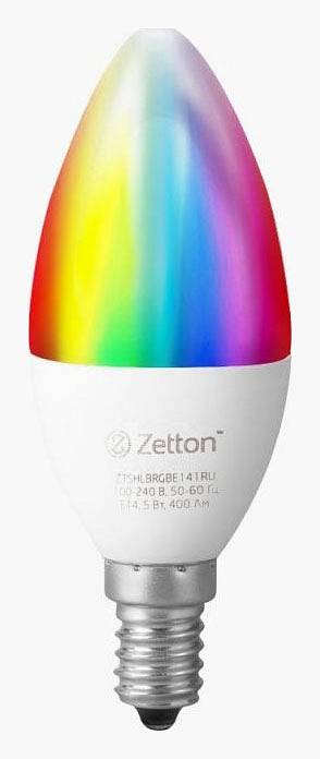 Умная светодиодная лампа Zetton Smart Wi-Fi Bulb E14 10 Вт 6500 K ZTSHLBRGBE141RU