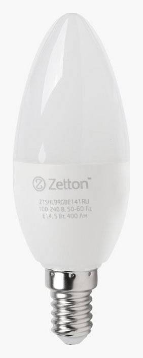 Умная светодиодная лампа Zetton Smart Wi-Fi Bulb E14 10 Вт 6500 K ZTSHLBRGBE141RU
