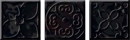 Вставка Cifre Bulevar Altair Black Taco 100х100 мм БП000013425