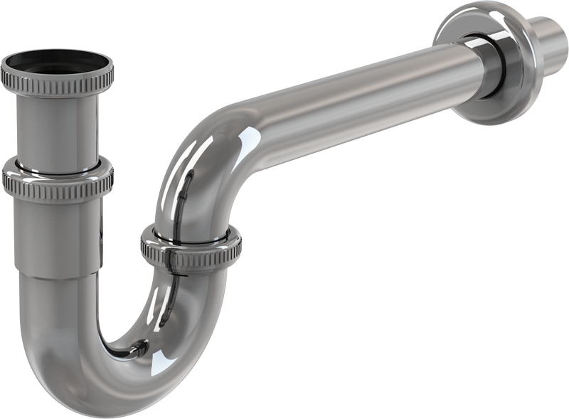 Сифон для умывальника Alca Plast A432 Ø32 мм U-образный цельнометаллический A432