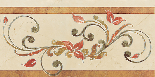 Бордюр Europa Ceramica Losanga Ramas 22.5х45 см х9999005120