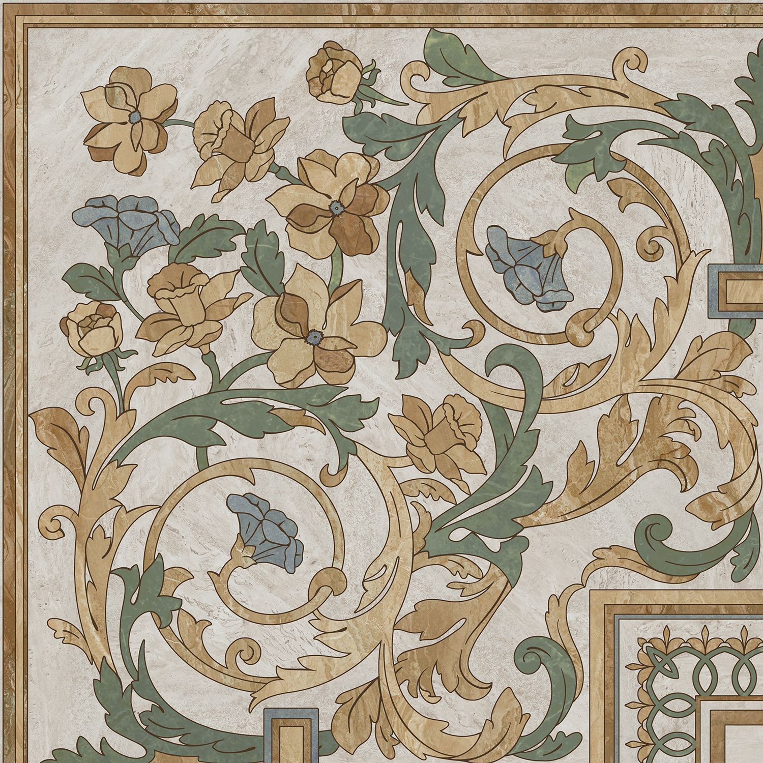 Декор Kerama Marazzi Эвора угол глянцевый 60х60 см HGD\A516\SG6062RL