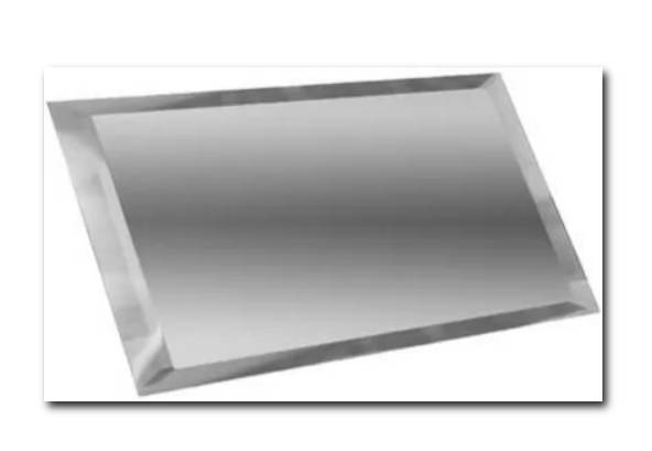 Плитка зеркальная прямоугольная ДСТ Серебро с фацетом 10 мм 480х120 мм 10 шт ПЗС1-02