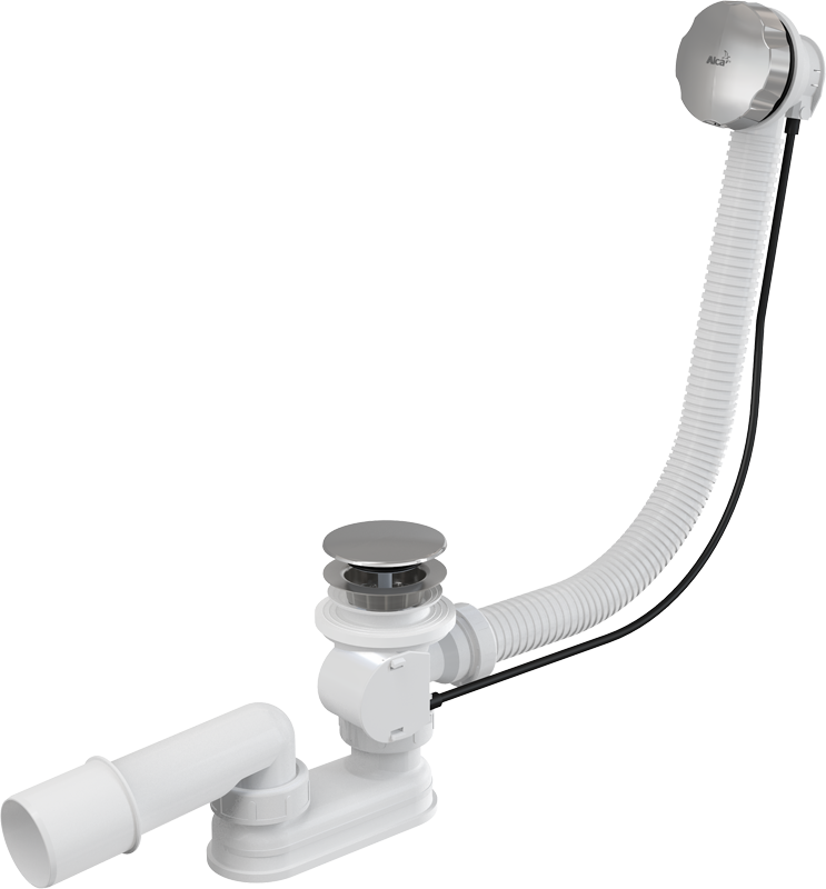 Сифон для ванны Alca Plast A55KM автомат комплект металл A55KM