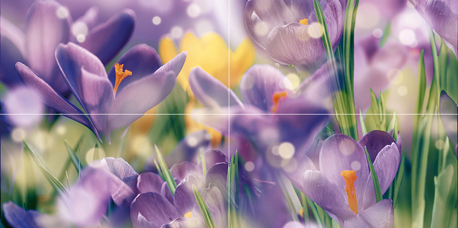 Панно Ceramica Classic Crocus 80х40 см (из 4 плиток) P4D286