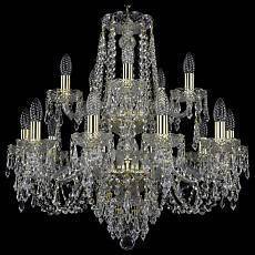 Подвесная люстра Bohemia Art Classic 11.23 15 ламп двухъярусная 11.23.10+5.220.2d.Gd.Dr