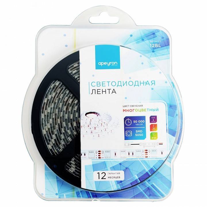 Лента светодиодная Apeyron Electrics Стандарт (в блистере) SMD 5050 12BL