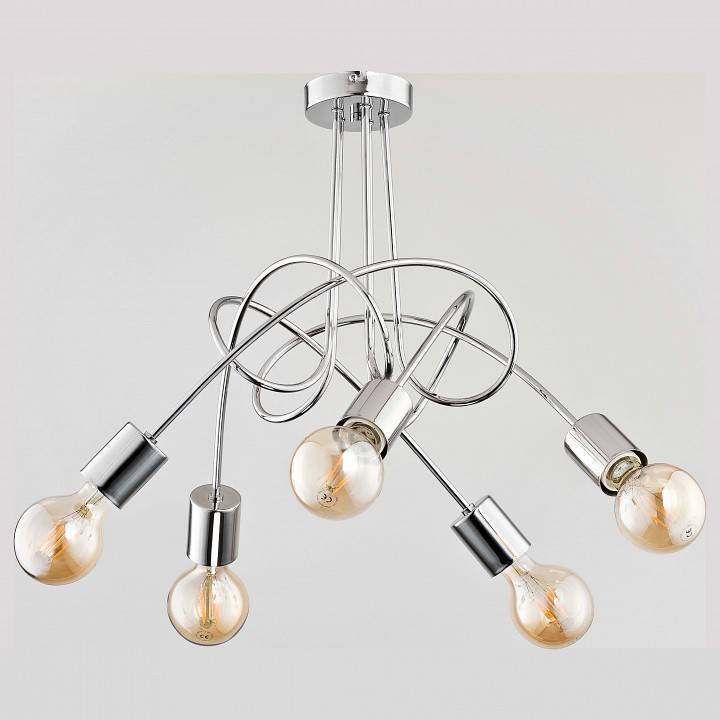 Люстра на штанге Alfa Tango Chrome 5 ламп 24465