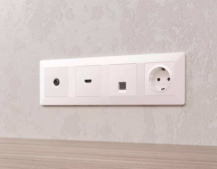 Рамка на 4 поста Ambrella Volt Line AF110204