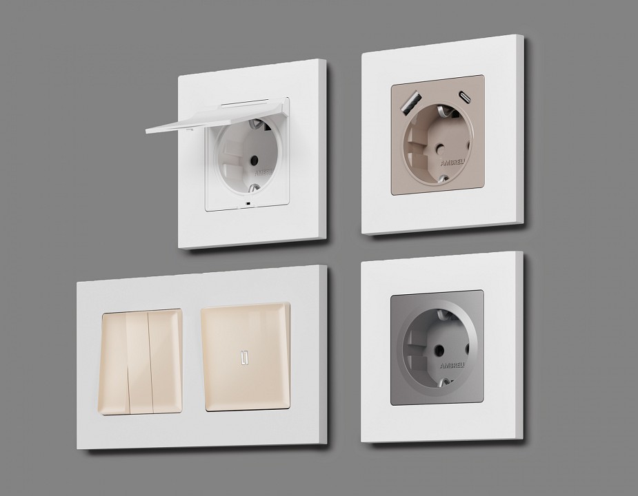 Рамка на 2 поста Ambrella Volt Qubi AF250122