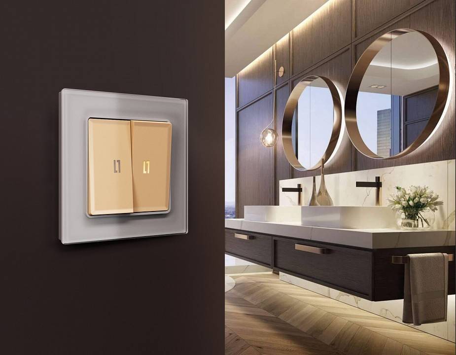 Рамка на 2 поста Ambrella Volt Platos Стекло органическое AF330502