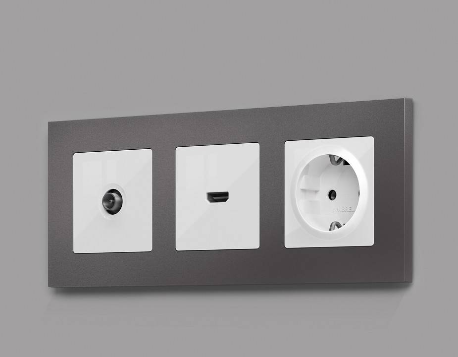 Накладка для розетки HDMI Ambrella Volt Quant AP1140