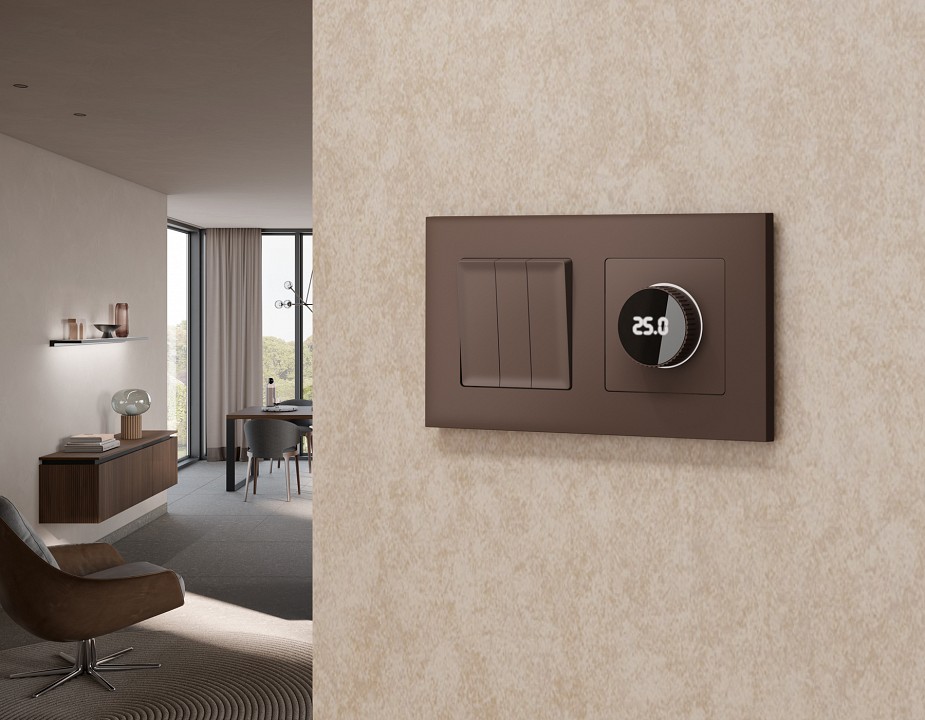 Накладка для терморегулятора электромеханического для теплого пола Ambrella Volt ALFA AP6358