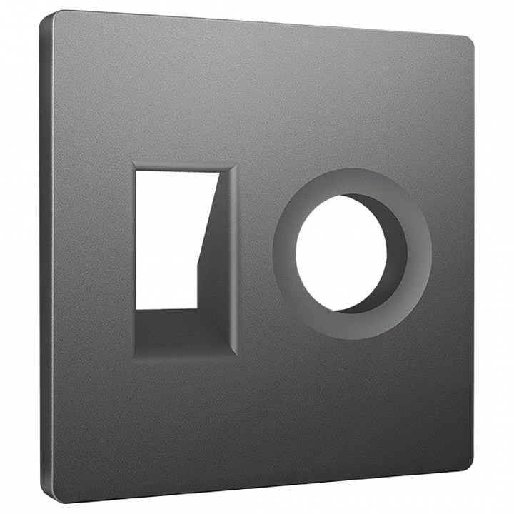 Накладка для ТВ-розетки и RJ-11 или RJ-45 Ambrella Volt ALFA AP6625