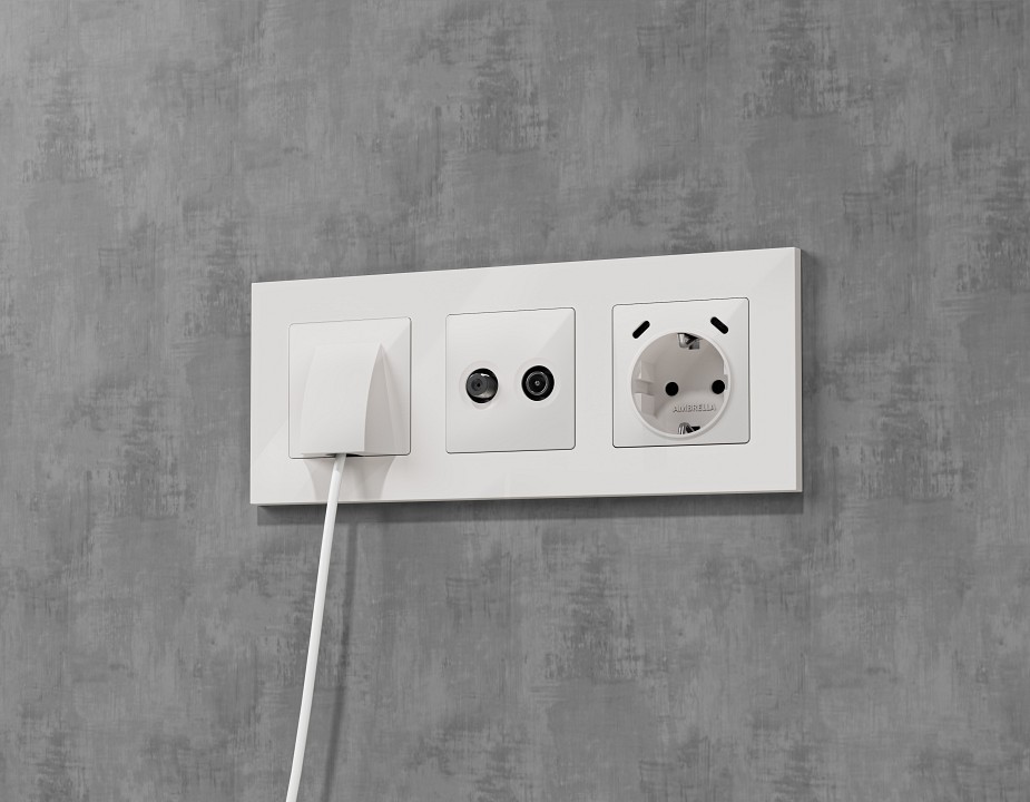 Розетка для вывод кабеля без рамки Ambrella Volt MA MA115810