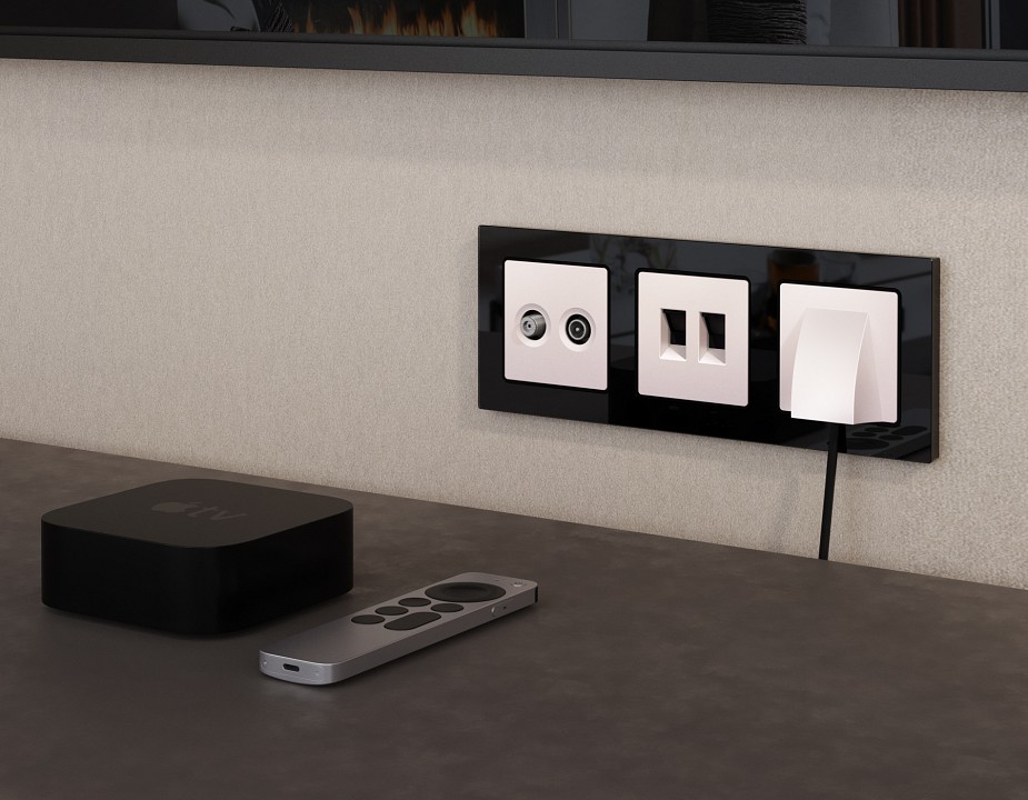 Розетка для вывод кабеля без рамки Ambrella Volt MA MA215810