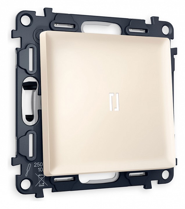 Выключатель одноклавишный с подсветкой без рамки Ambrella Volt Quant MA322015