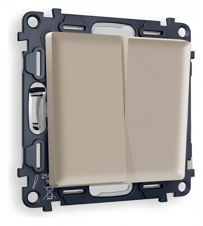 Выключатель двухклавишный без рамки Ambrella Volt Quant MA363010