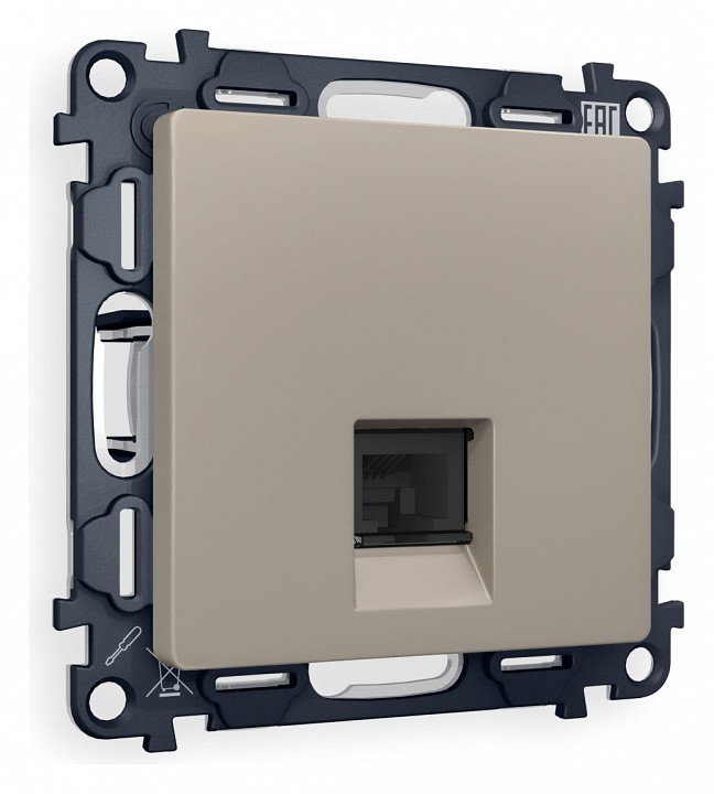 Розетка телефонная RJ-11 со штрокой, без рамки Ambrella Volt Quant MA372030