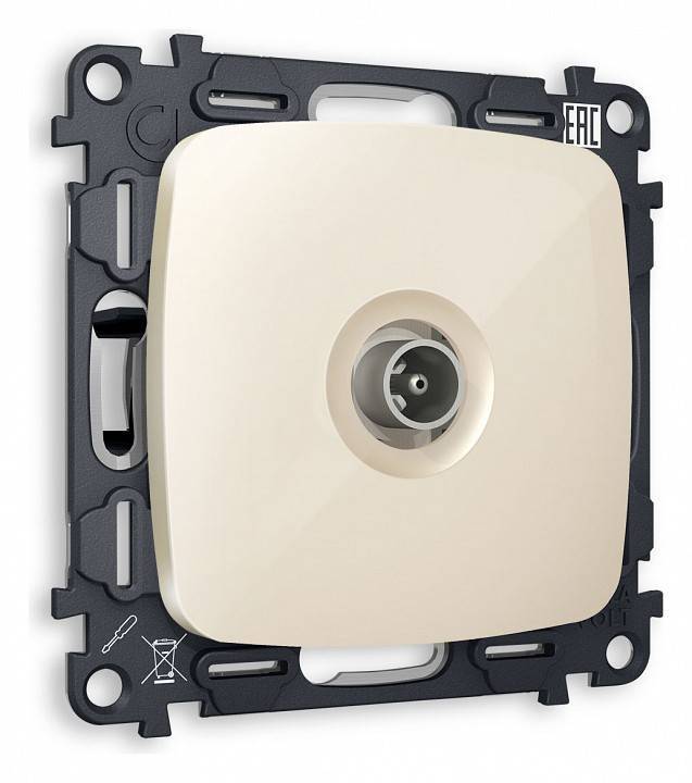 ТВ-розетка проходная без рамки Ambrella Volt Quant MO313030