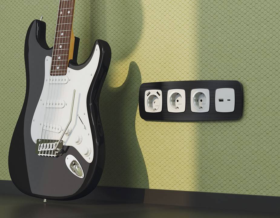 Рамка на 2 поста Ambrella Volt Radian Металл OF580502