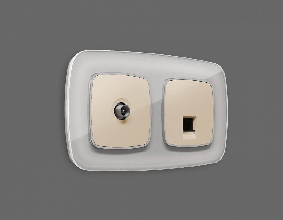 Накладка для ТВ-розетки Ambrella Volt Quant OP3130