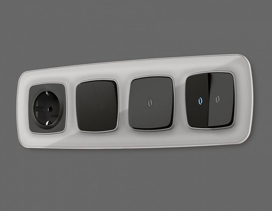 Клавиша для выключателя одноклавишного c подсветкой Ambrella Volt Quant OP8020