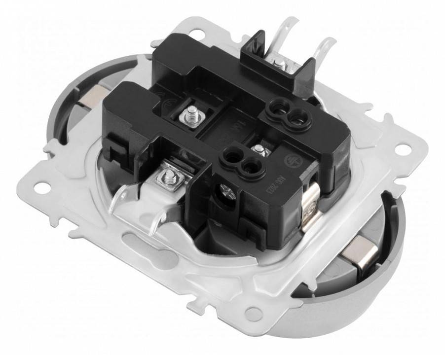 Розетка двойная с заземлением, без рамки Arte Milano am-202 202.40-2.silver