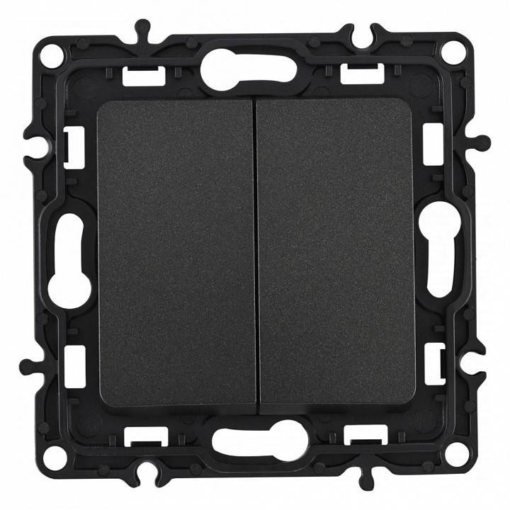 Выключатель двухклавишный без рамки Arte Milano 217 217.30-2.black