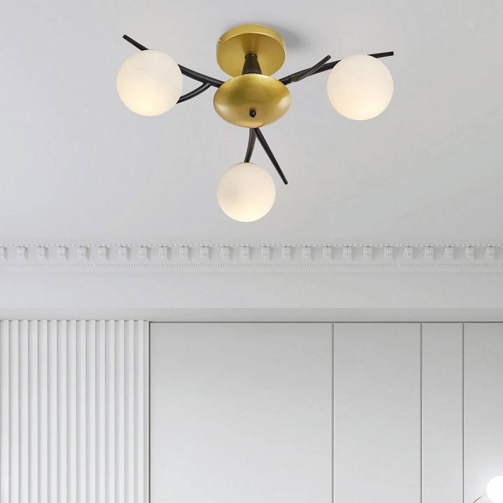 Потолочная люстра Arte Milano Neapolis 273408/3 BK/GD