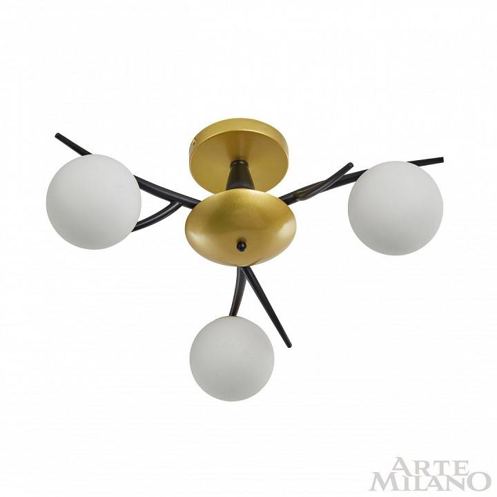 Потолочная люстра Arte Milano Neapolis 273408/3 BK/GD